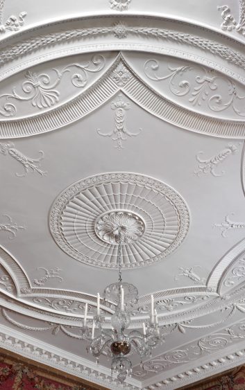 Robert Adam (British, Kirkcaldy, Scotland 1728–1792 London)
Woodwork and ceiling from the Tapestry room from Croome Court, ca. 1760–69
British, 
Plaster, wood, tapestry; H. 325 x W. 272 x D. 166-3/4 in.  (825.5 x 690.9 x 423.5 cm)
The Metropolitan Museum of Art, New York, Gift of Samuel H. Kress Foundation, 1958 (58.75.1a)
http://www.metmuseum.org/Collections/search-the-collections/202126